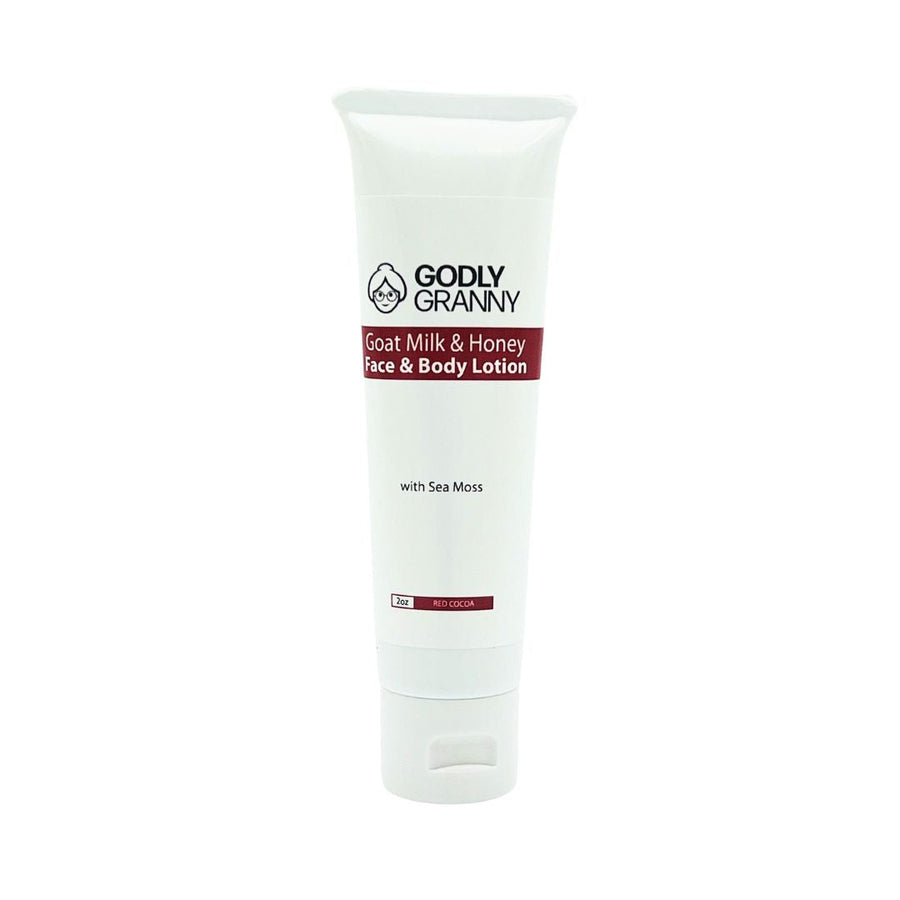 Goat Milk & Honey Body Lotion with Sea Moss – Red Cocoa packaging