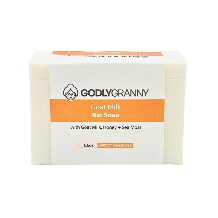 Goat Milk Soap with Honey & Sea Moss – Apricot Chamomile packaging
