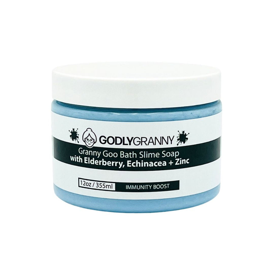 Granny Goo Elderberry, Echinacea & Zinc Bath Slime Soap, 12 oz packaging