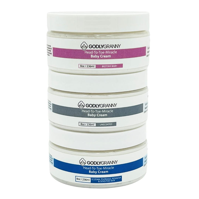 Assorted Baby Body Cream with Colloidal Oatmeal & Zinc Oxide packages shown together