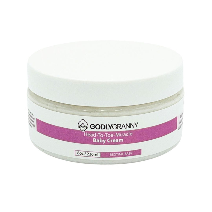 Baby Body Cream with Colloidal Oatmeal & Zinc Oxide – 8oz Jar / Bedtime Baby packaging