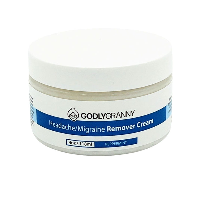 Peppermint Magnesium Massage Cream – 4oz Jar packaging