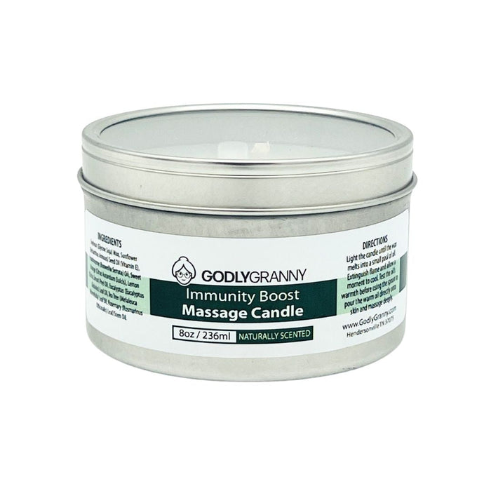 Botanical Soy Massage Candle, 8 oz packaging