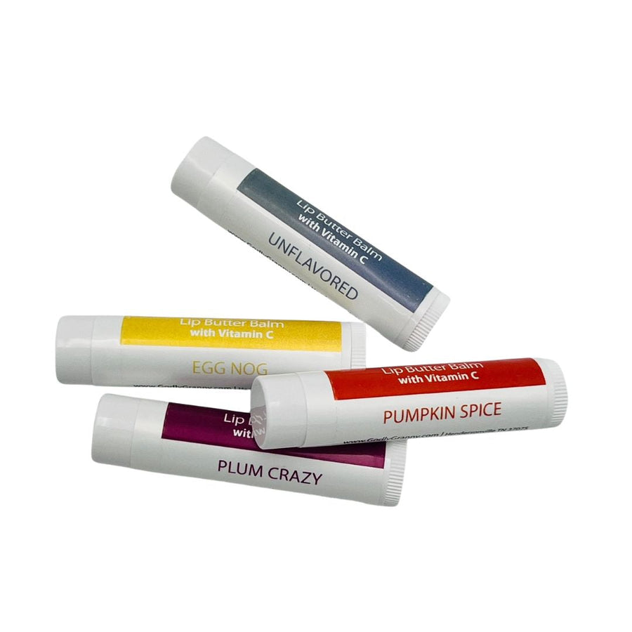 Assorted Lip Butter Balm packages shown together