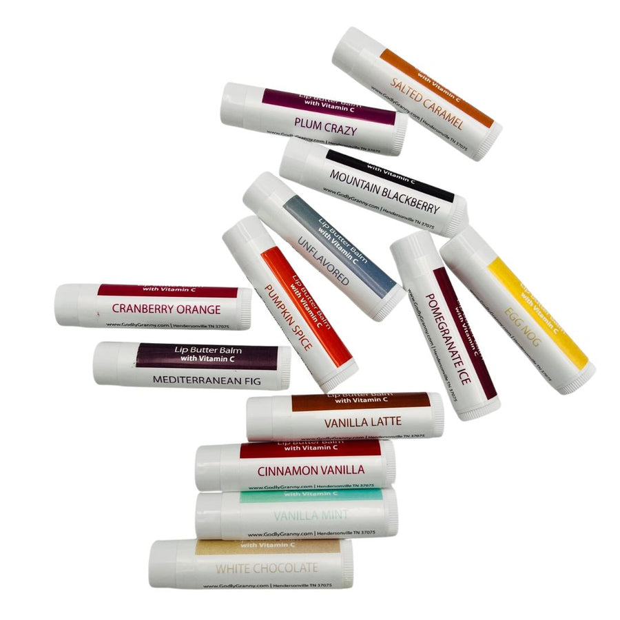 Assorted Lip Butter Balm packages shown together