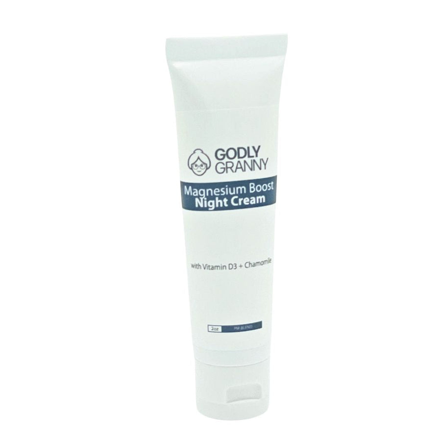 Magnesium Night Cream with Vitamin D3 & Chamomile – 2oz Tube packaging