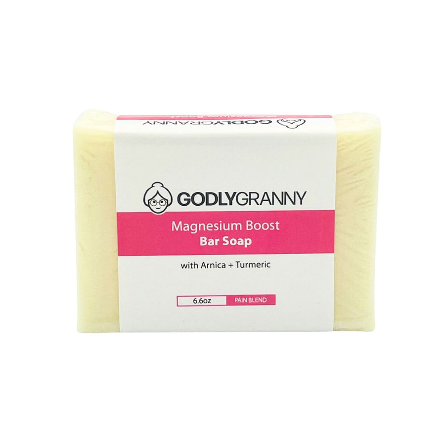 Magnesium Bar Soap with Arnica & Turmeric, 6.6 oz packaging