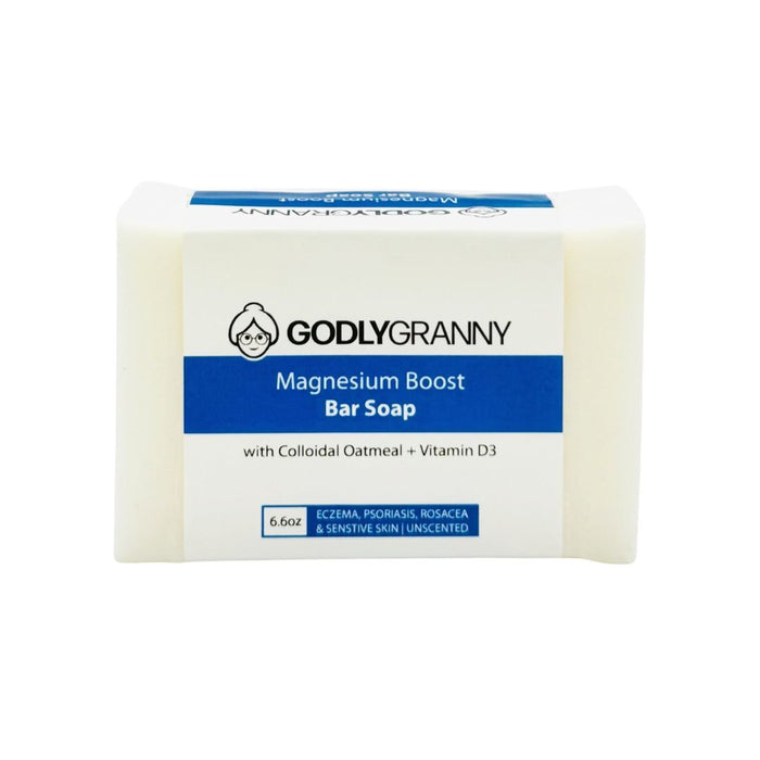 Unscented Magnesium Soap with Colloidal Oatmeal, 6.6 oz packaging