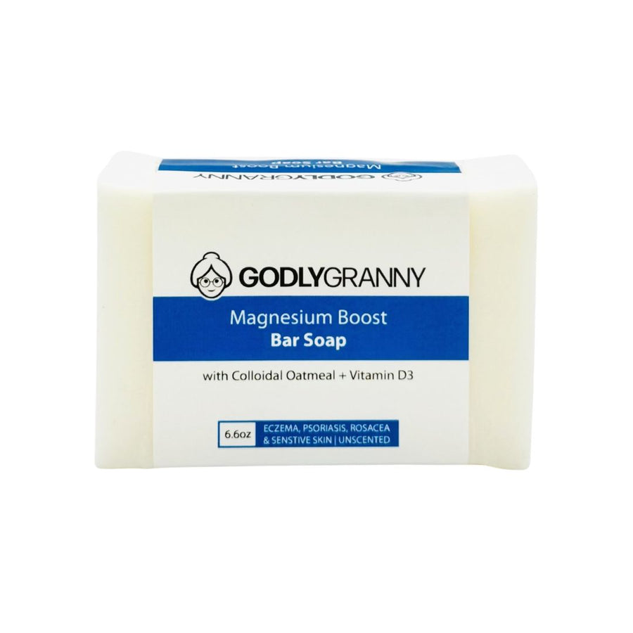 Unscented Magnesium Soap with Colloidal Oatmeal, 6.6 oz packaging