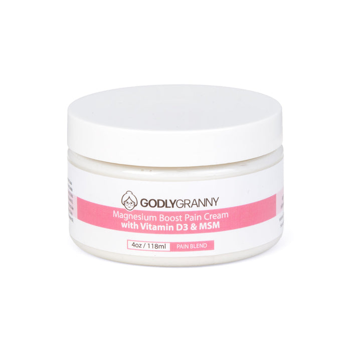 Magnesium Body Cream with Vitamin D3 & MSM – 4oz Jar packaging