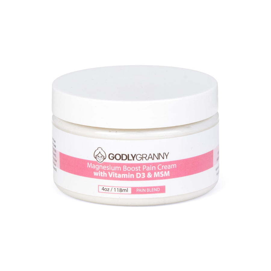 Magnesium Body Cream with Vitamin D3 & MSM – 4oz Jar packaging