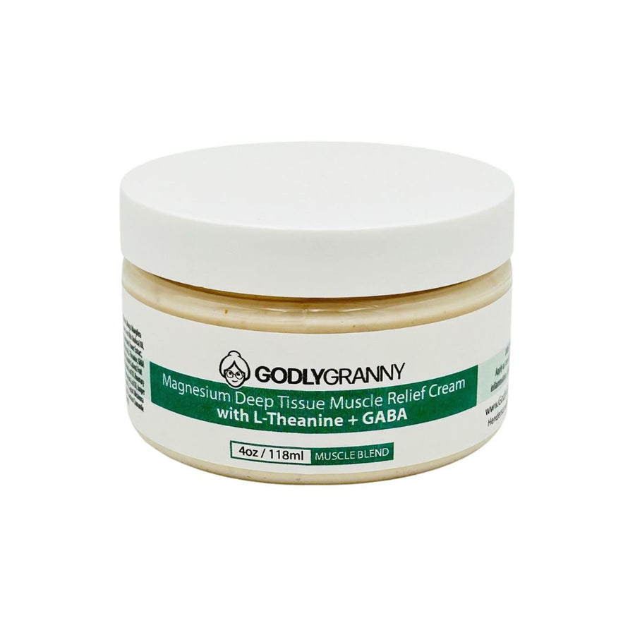 Magnesium Body Cream with L-Theanine & GABA – 4oz Jar packaging