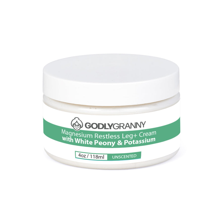 Magnesium Body Cream with White Peony & Potassium – 4oz Jar packaging