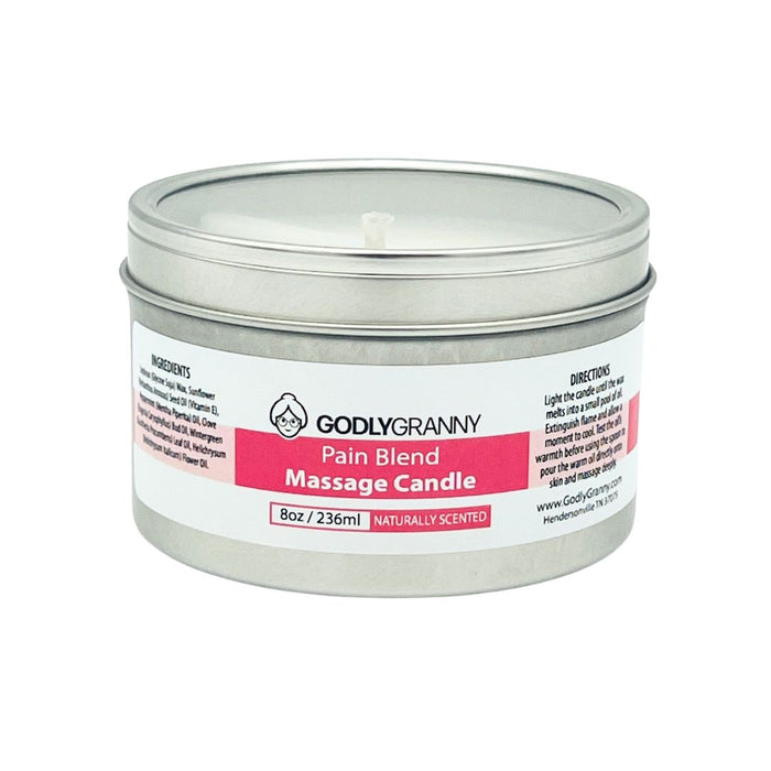 Botanical Blend Soy Massage Candle, 8 oz packaging