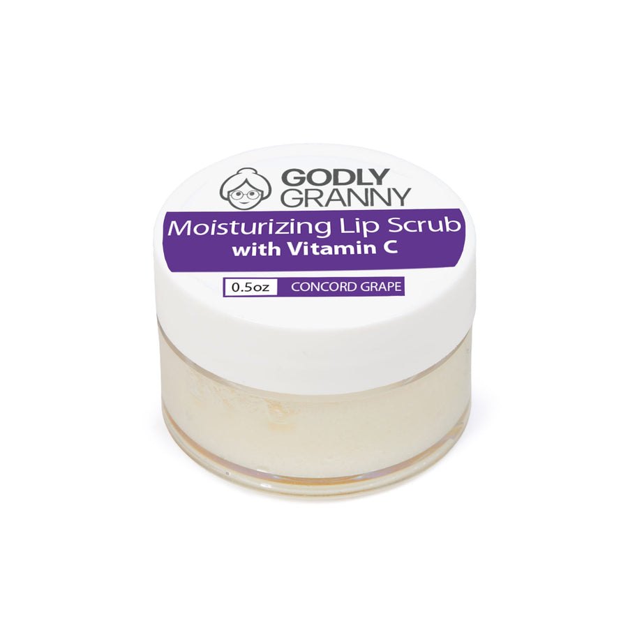 Moisturizing Vitamin C Lip Scrub – Concord Grape packaging