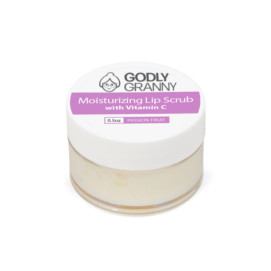 Moisturizing Vitamin C Lip Scrub – Passion Fruit packaging