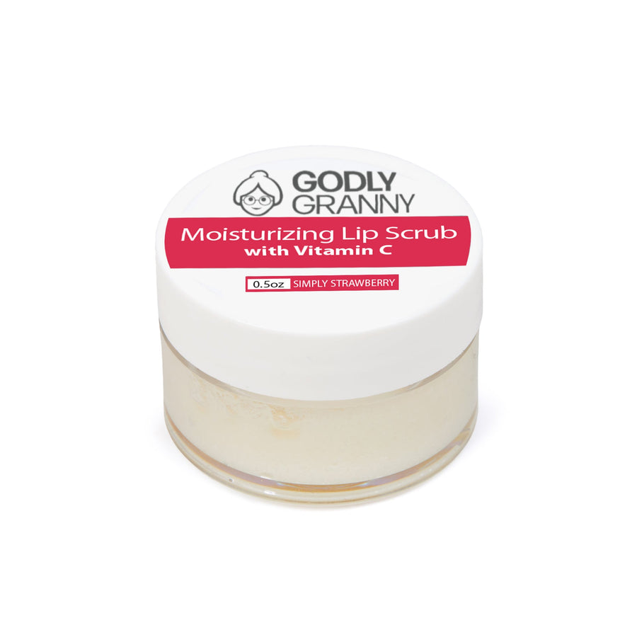 Moisturizing Vitamin C Lip Scrub – Simply Strawberry packaging