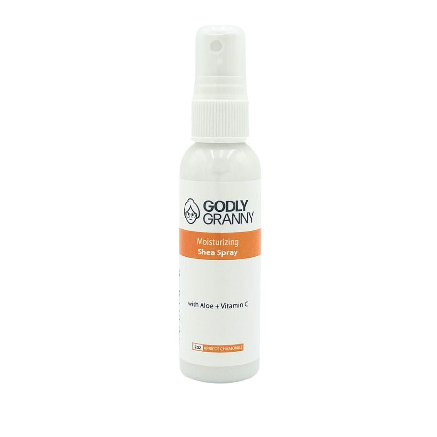 Moisturizing Shea Body Spray – Apricot Chamomile / 2oz packaging