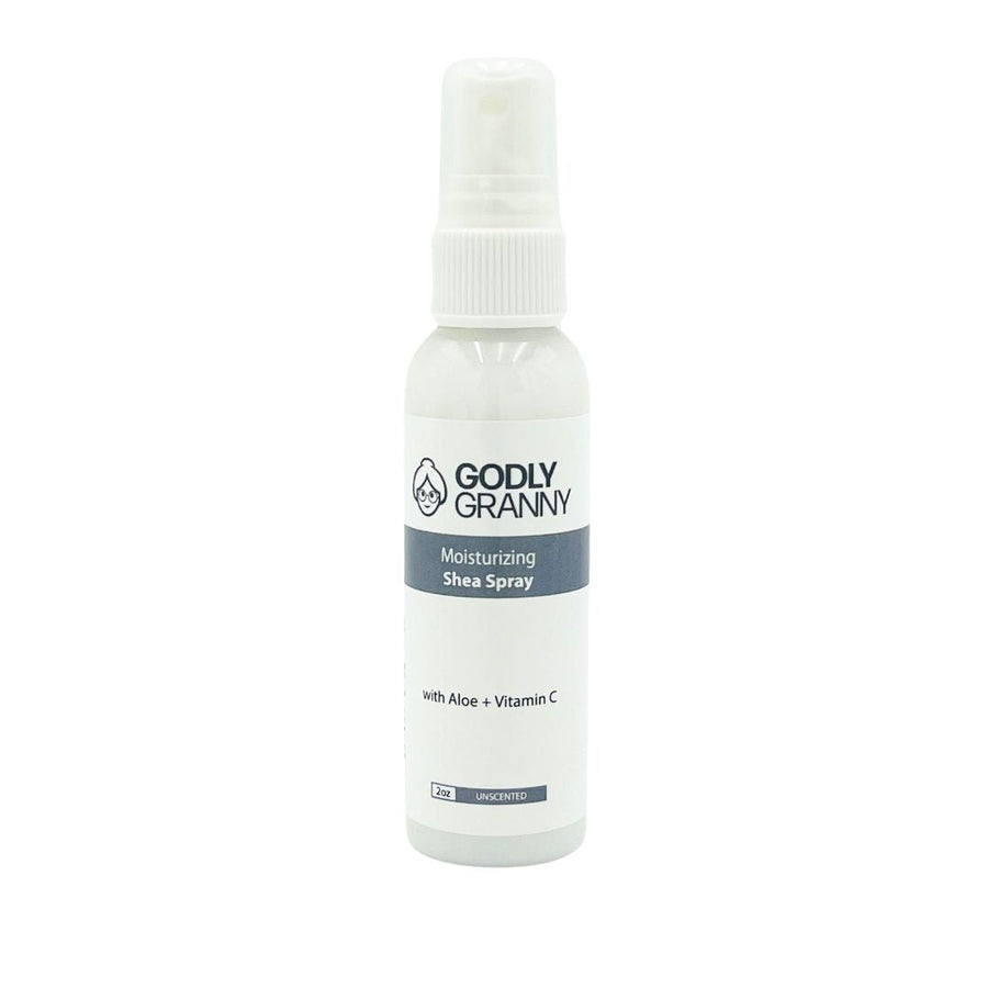 Moisturizing Shea Body Spray – Unscented / 2oz packaging