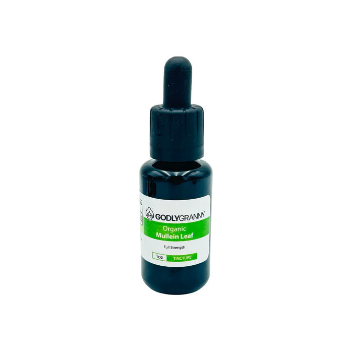 Organic Mullein Leaf Tincture, 1 oz packaging