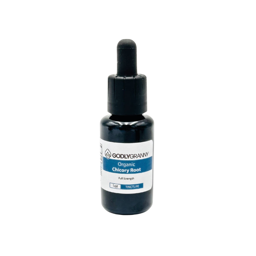 Organic Chicory Root Tincture, 1 oz packaging