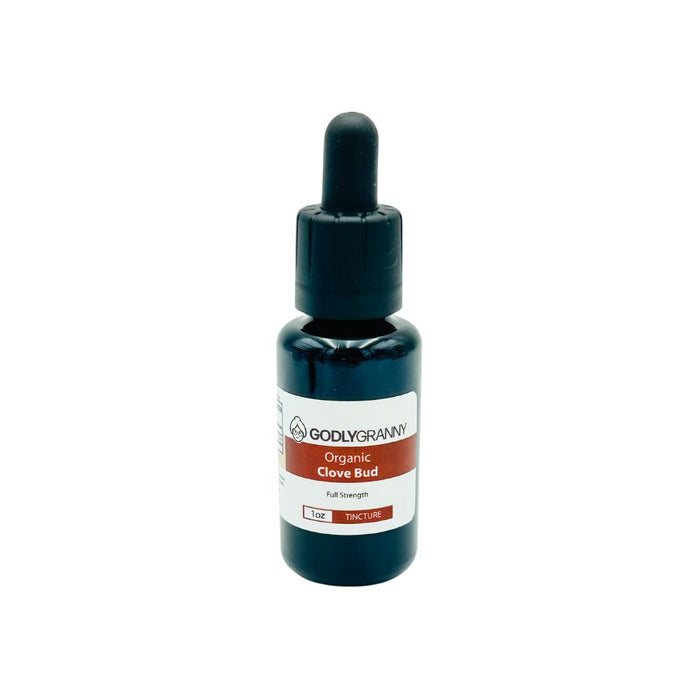 Organic Clove Bud Tincture, 1 oz packaging