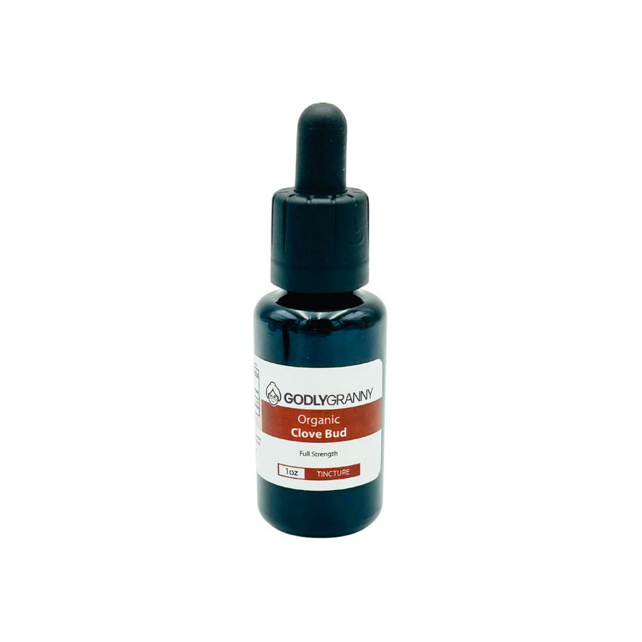 Organic Clove Bud Tincture, 1 oz packaging