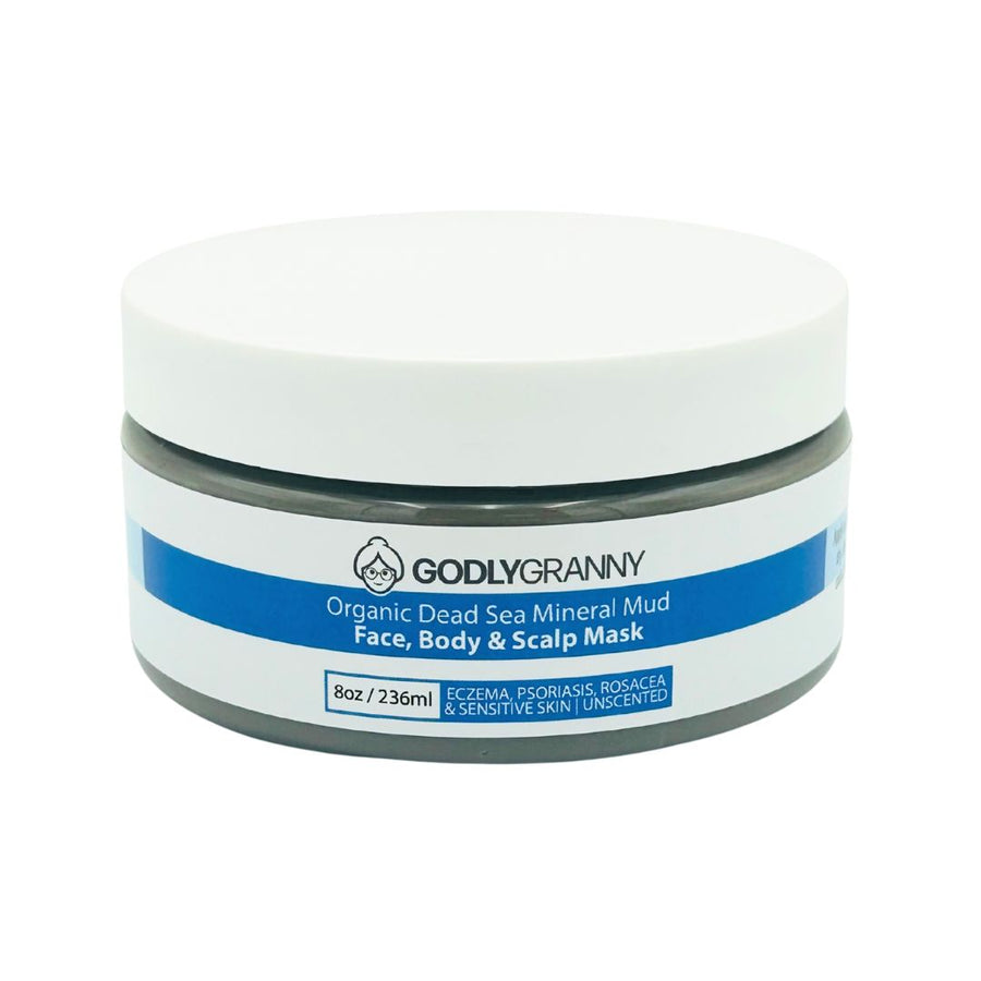 Dead Sea Mineral Mud Face, Body & Scalp Mask – Sensitive Skin | Unscented packaging