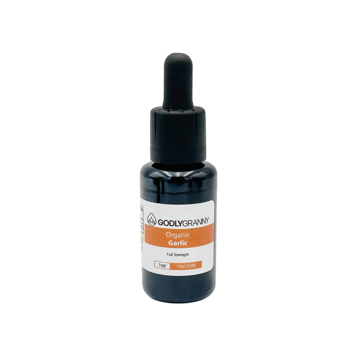 Organic Garlic Tincture, 1 oz packaging