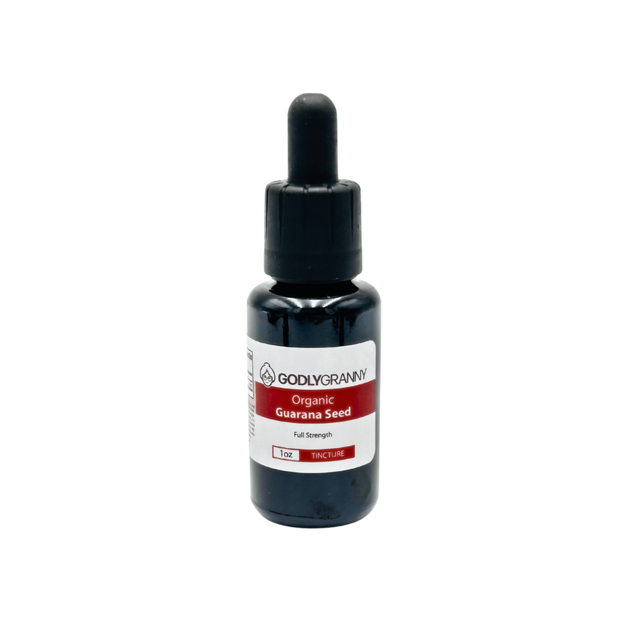 Organic Guarana Seed Tincture, 1 oz packaging