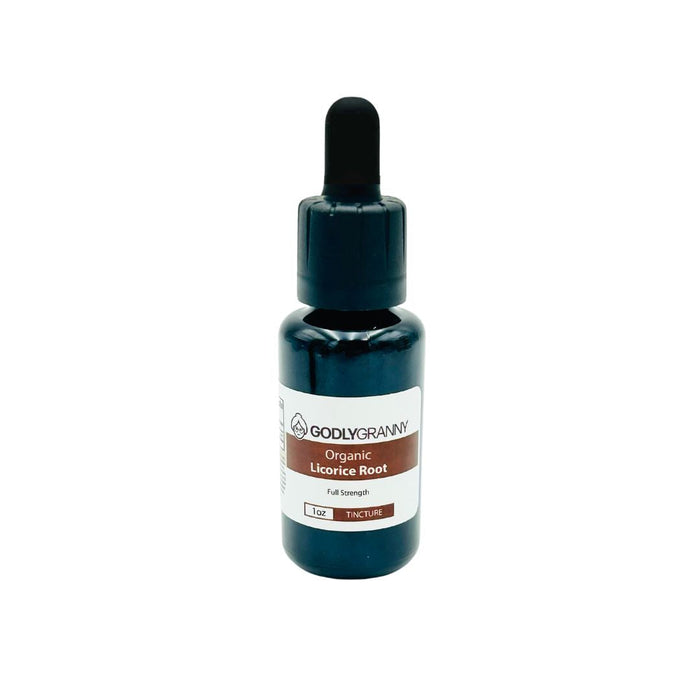Organic Licorice Root Tincture, 1 oz packaging
