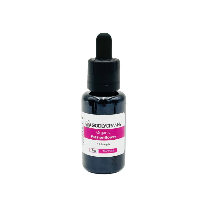 Organic Passionflower Tincture, 1 oz packaging