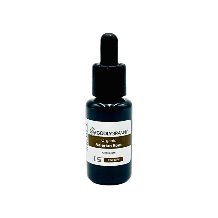 Organic Valerian Root Tincture, 1 oz packaging