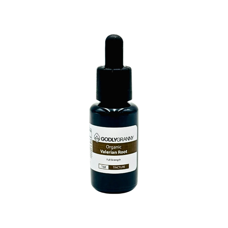 Organic Valerian Root Tincture, 1 oz packaging