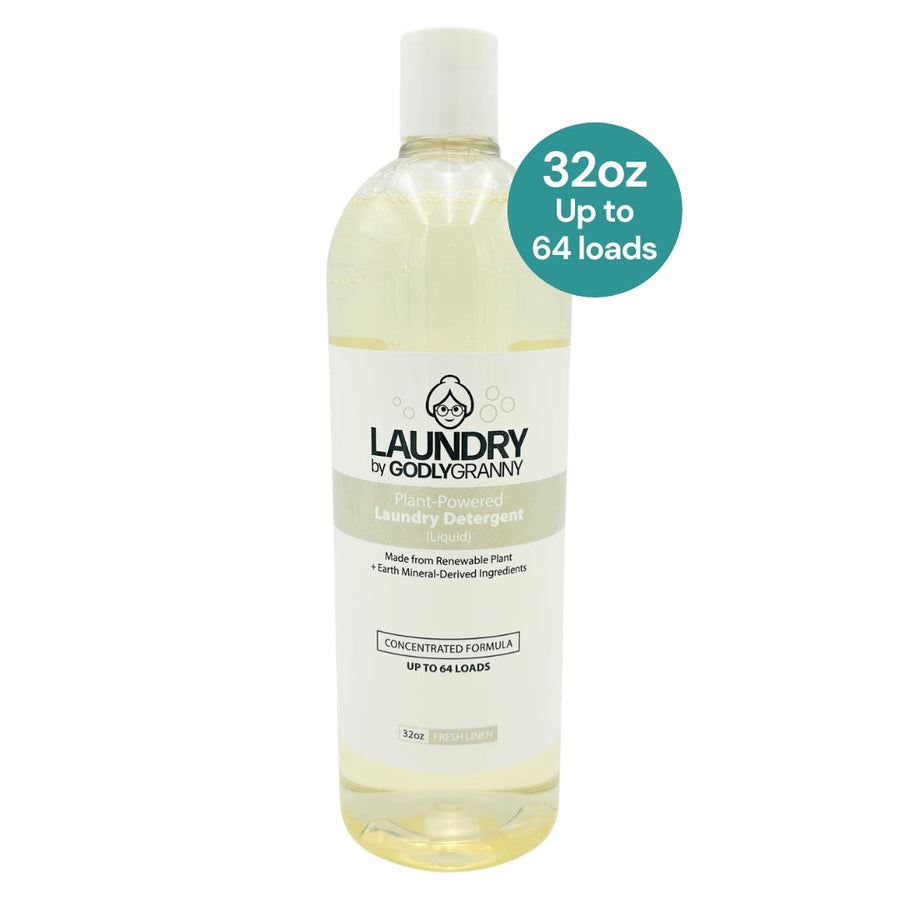 Liquid Plant-Based Laundry Detergent – Fresh Linen packaging