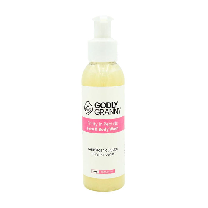 Pretty in Peptide Jojoba & Frankincense Face Wash, 4 oz packaging