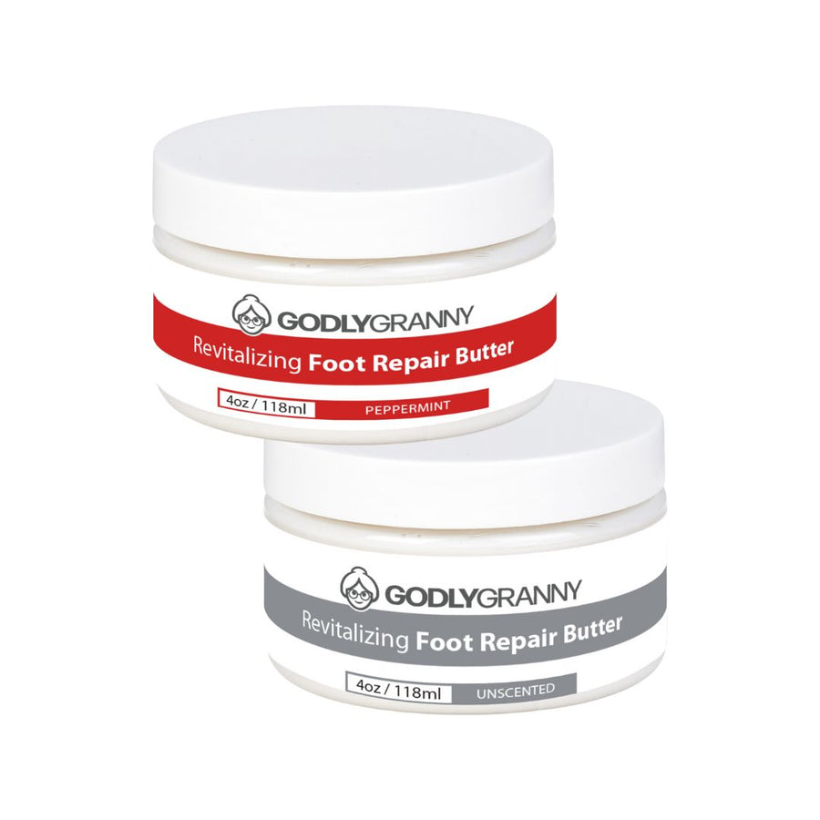 Assorted Revitalizing Foot Moisturizing Butter packages shown together