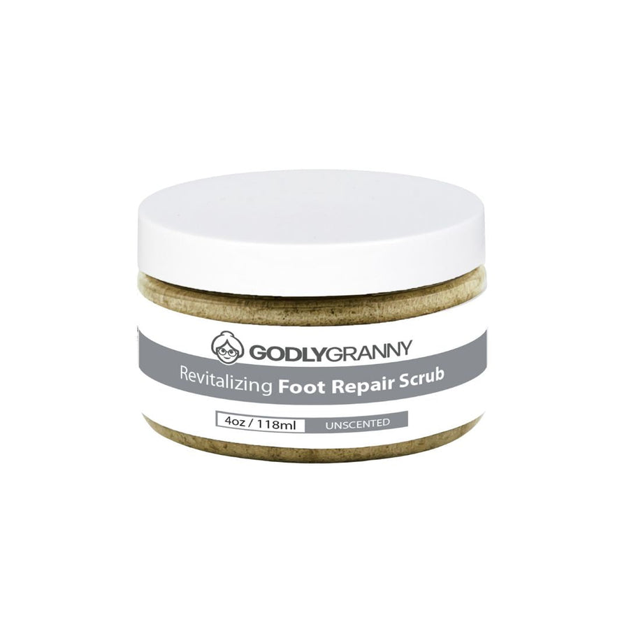 Revitalizing Exfoliating Foot Scrub – Unscented packaging