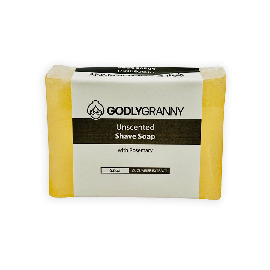 Rosemary Shaving Soap Bar – Unscented packaging