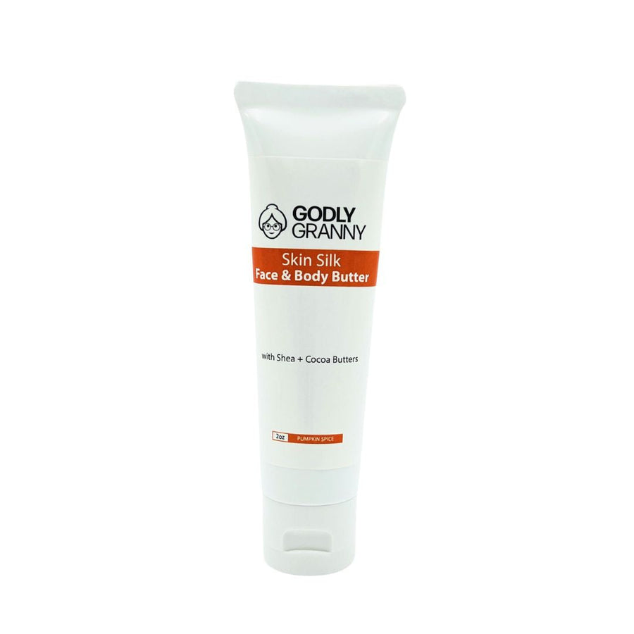 Skin Silk Shea & Cocoa Face & Body Butter – Pumpkin Spice / 2oz Tube packaging