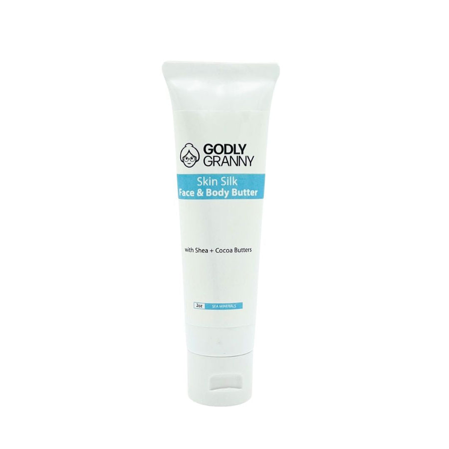 Skin Silk Shea & Cocoa Face & Body Butter – Sea Minerals / 2oz Tube packaging