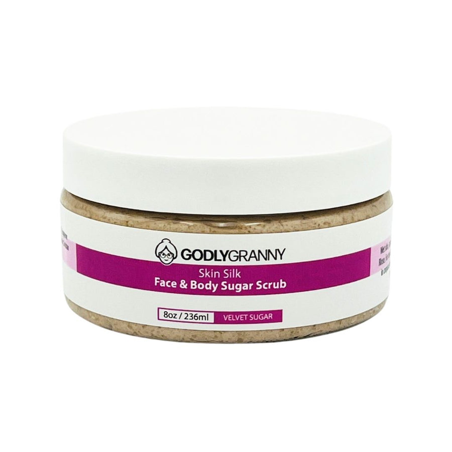 Skin Silk Face & Body Sugar Scrub – Velvet Sugar packaging