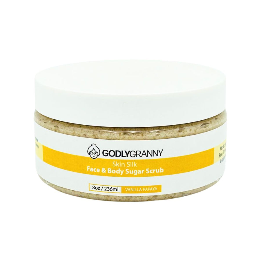 Skin Silk Face & Body Sugar Scrub – Vanilla Papaya packaging