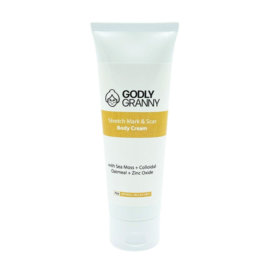 Sea Moss Body Cream with Colloidal Oatmeal & Zinc Oxide – 4oz Tube / Oatmeal, Milk & Honey packaging