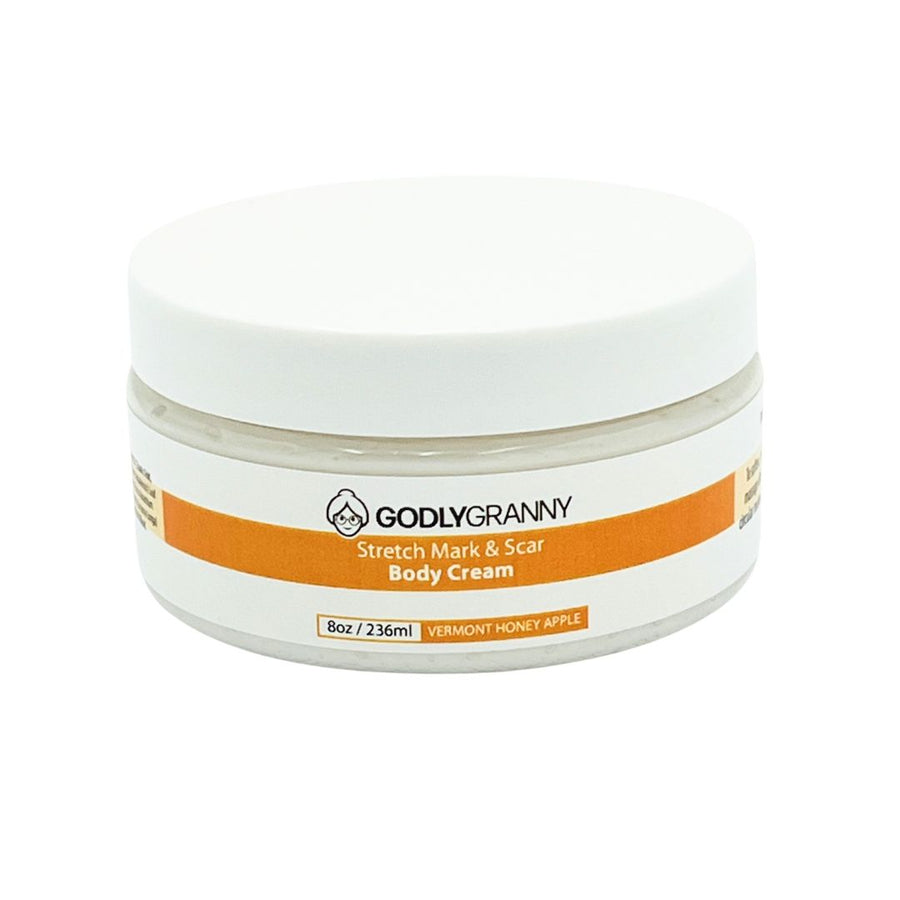Sea Moss Body Cream with Colloidal Oatmeal & Zinc Oxide – 8oz Jar / Vermont Honey Apple packaging