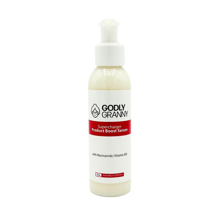 Supercharger Niacinamide Facial Serum, 4 oz packaging