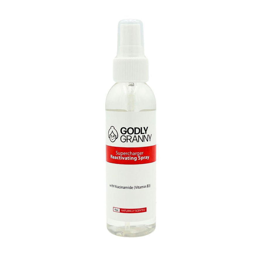 Supercharger Niacinamide Facial Spray, 4 oz packaging
