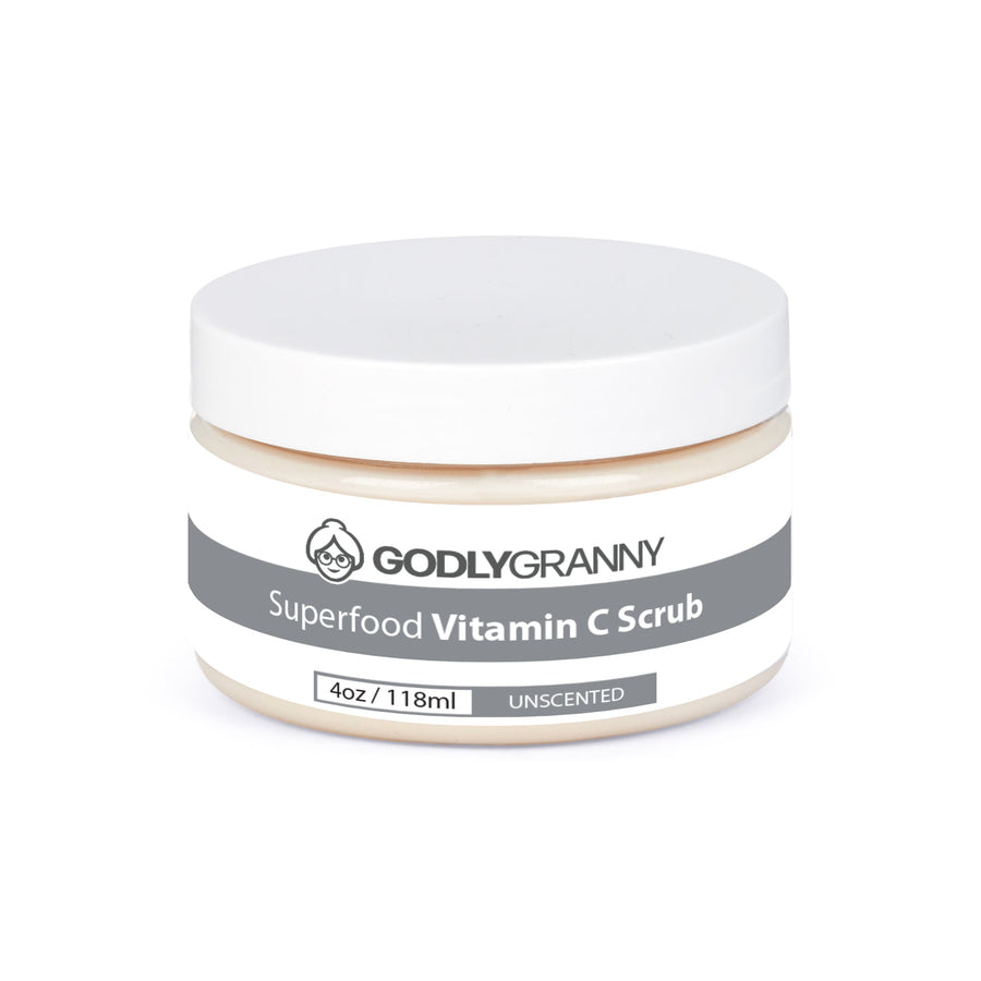 Superfood Vitamin C Face & Body Scrub – Unscented packaging