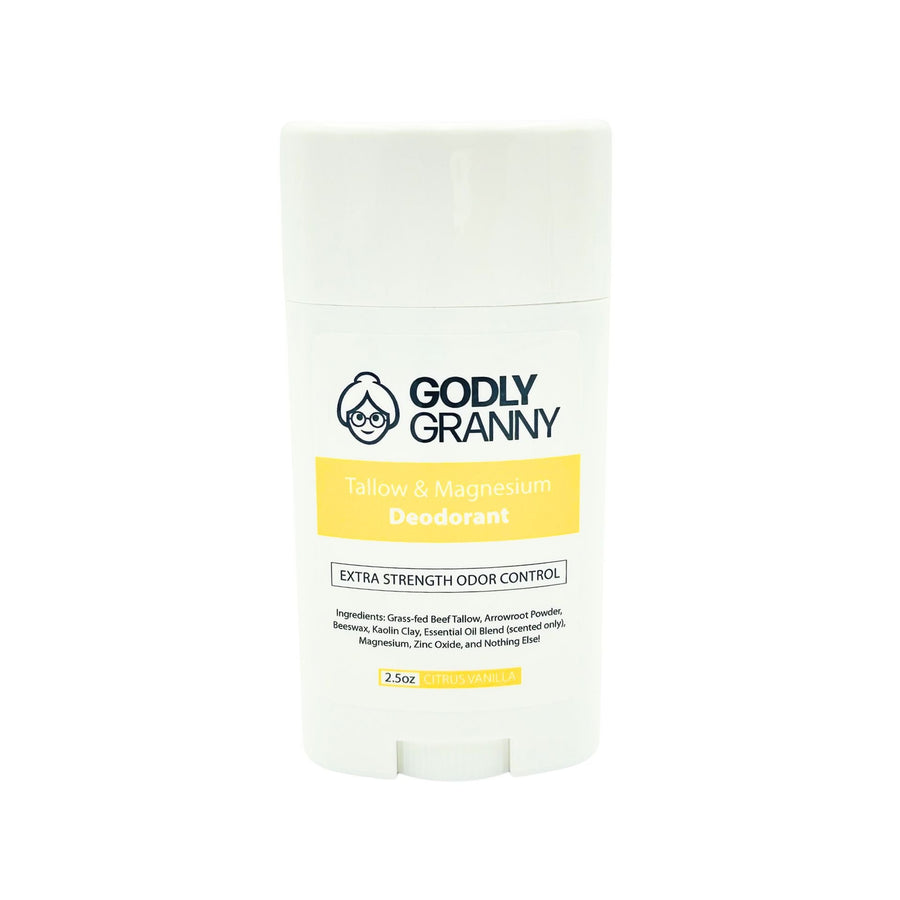 Tallow & Magnesium Deodorant – Citrus Vanilla packaging