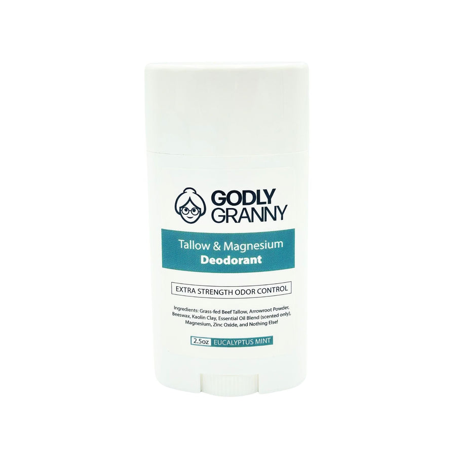 Tallow & Magnesium Deodorant – Eucalyptus Mint packaging